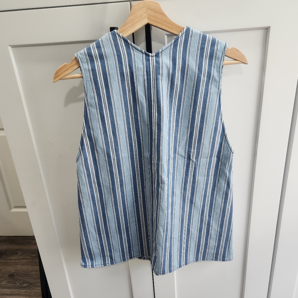 Isabel Marant Striped Sleeveless Snap Top size 38 US 6. T1 - Picture 6 of 14